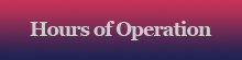Hours of Operation for the Golf Canada Calgary Centre
